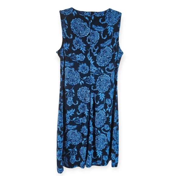 Tommy Hilfiger Blue Floral A-Line Dress, Sz 6, EUC - Picture 6 of 11